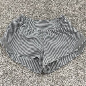Lululemon Striped Gray Athletic Shorts